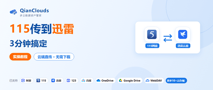 115转迅雷方法分享：QianClouds 3步搞定云端直传