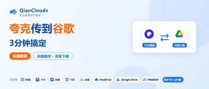 夸克到谷歌怎么操作？3步云端直传，不用下载到本地