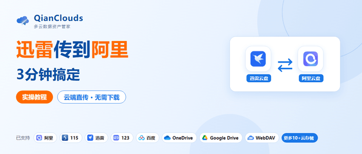 迅雷转阿里怎么操作？3步云端直传，不用下载到本地